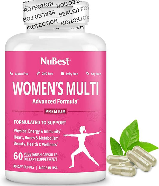 39-in-1 Capsules Horny Goat Weed, Maca, Wild Yam, Red Clover, Cranberry, Arginine, Vitamins, Minerals, Herbals Supplement for Women by Women's Multi 18+ - Support Women's Health - 60 Vegan Capsule