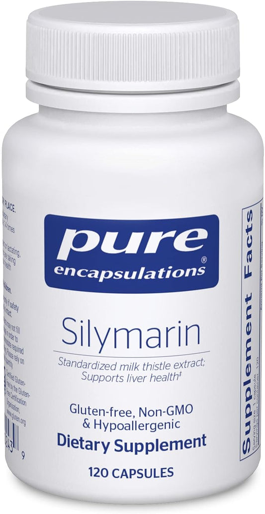 Pure Encapsulations Silymarin - 250 mg Milk Thistle Per Capsule - Liver Health Support - Antioxidants Supplement - Non-GMO & Vegan - 120 Capsules