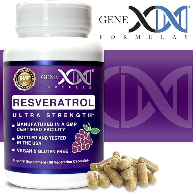 GENEX 1500mg Resveratrol with BioPerine for Absorption (3 Pack) | Organic Trans-Resveratrol Capsules from Japanese Knotweed, Antioxidant Supplement for Healthy Aging