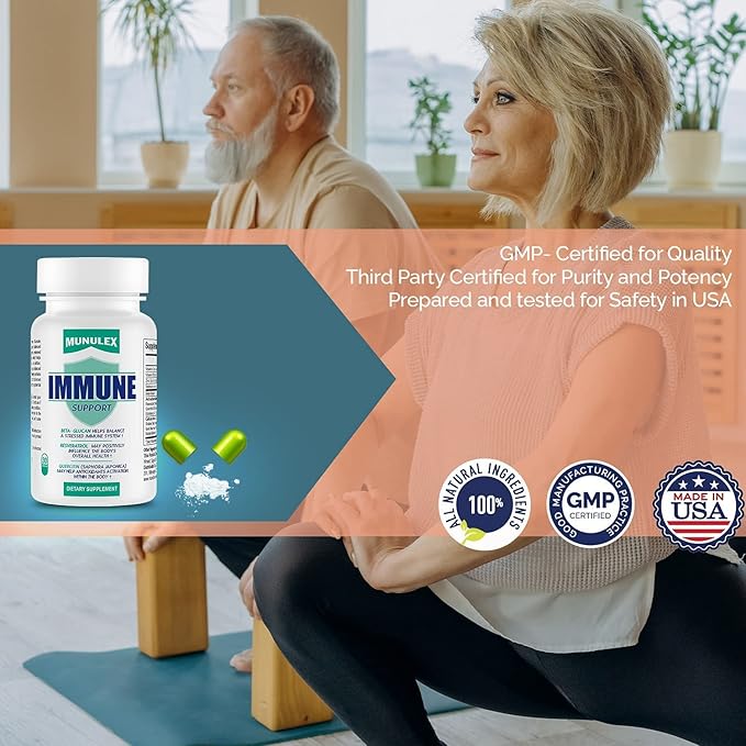 Immune Support Supplement | Featuring Beta-glucan, Resveratrol, Quercetin, Elderberry, Advanced Mushroom Complex + Zinc, Selenium, and Vitamins C and D3 (60)