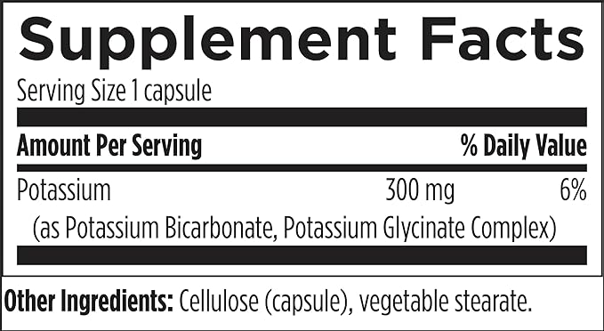 Designs for Health K+2 Potassium - 300mg Two Forms of Potassium - Potassium Bicarbonate + Glycinate Pills - Supplement Support to Help Maintain Healthy Blood Pressure Levels (120 Capsules)