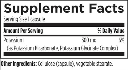 Designs for Health K+2 Potassium - 300mg Two Forms of Potassium - Potassium Bicarbonate + Glycinate Pills - Supplement Support to Help Maintain Healthy Blood Pressure Levels (120 Capsules)