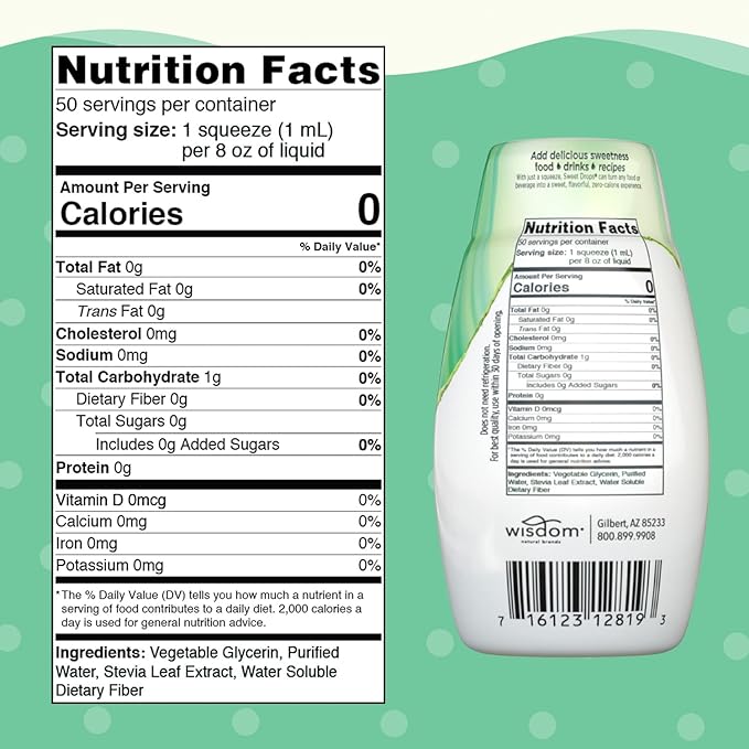 SweetLeaf SteviaClear Sweet Drops - Natural Stevia Liquid Sweetener, Squeezable Stevia Drops, No Bitter Aftertaste, Liquid Sugar Alternative, Zero Calorie, Keto, Non-GMO Stevia, 1.7 Fl Oz (Pack of 2)