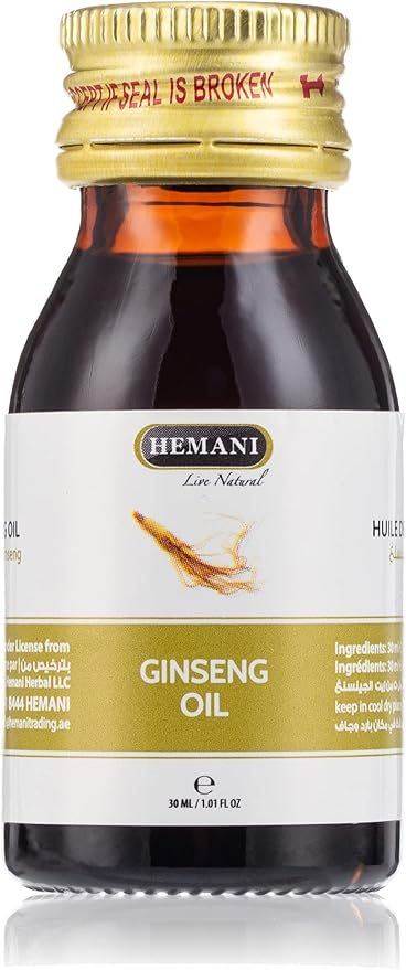 Hemani Ginseng Oil - Natural Herbal Oil for Hair and Skin - 30 mL