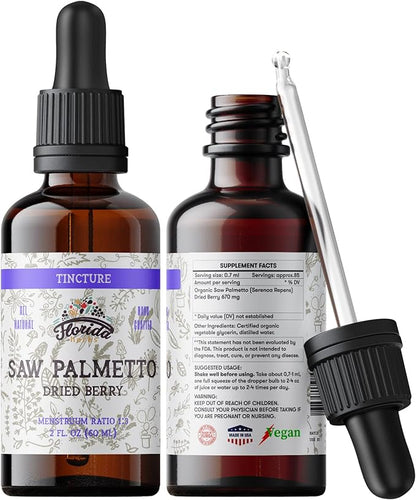 Saw Palmetto Tincture, Saw Palmetto Extract (Serenoa Repens) Dried Berry