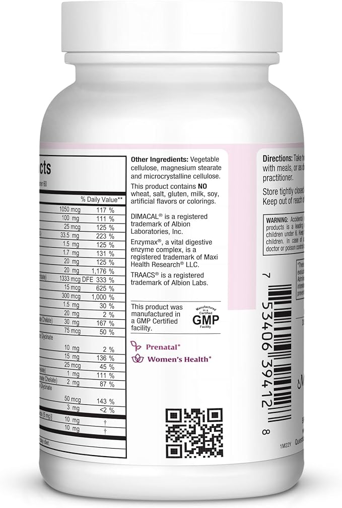 Maxi Small Prenatal Capsules with Methyl Folate 120 ct