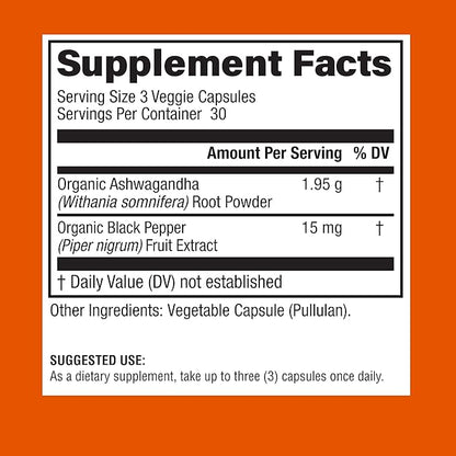 Physician's CHOICE Ashwagandha Supplement - 1950mg of Bioavailable Organic Ashwagandha Root Powder - Black Pepper Extract, Stress Support, Mood Support Supplement, 90 Veggie Ashwagandha Capsules