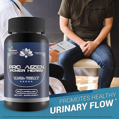 Pro Aizen Power Herbs - Male Prostate Support Supplement - Aid Healthy Urinary Flow & Bladder Emptying - Reduced Inflammation Support - Prostate Size Support - Promote Male Prostate Health