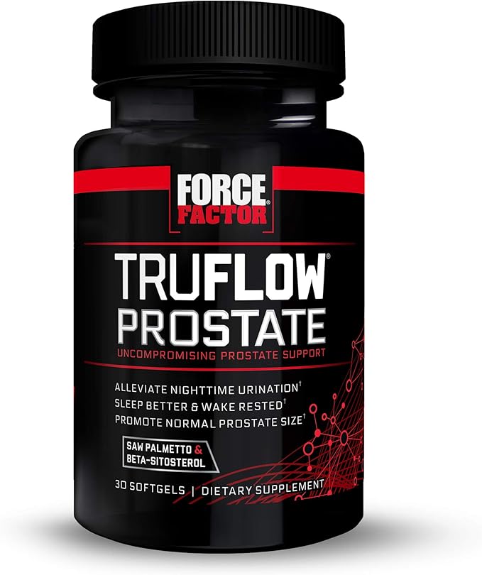 Force Factor TruFlow Prostate Health Support Supplement for Men with Beta Sitosterol, 30 Count