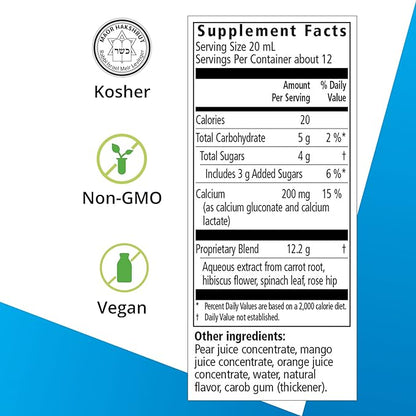 Floradix, Calcium Vegan Liquid Supplement for Bone and Muscle Support