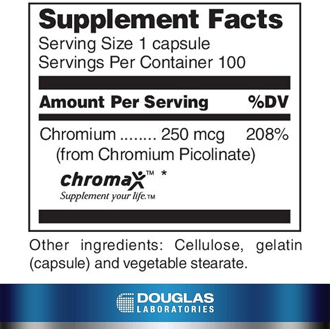 Douglas Laboratories Chromium Picolinate (250 mcg) | Supports Healthy Metabolism | 100 Capsules