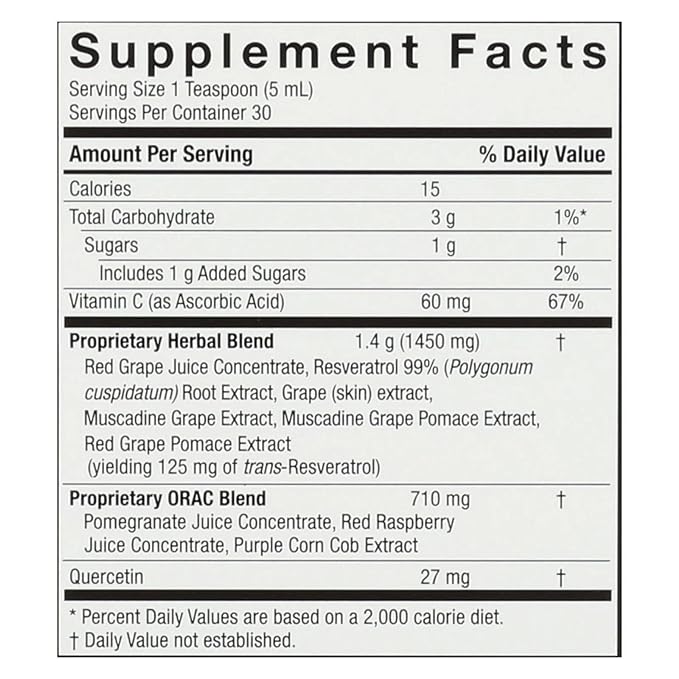 Nature's Answer Alcohol-Free Resveratrol Reserve 5oz Concentrated Liquid | Packed with Antioxidants | Promotes Overall Well-being | Immune System Support | Single Count