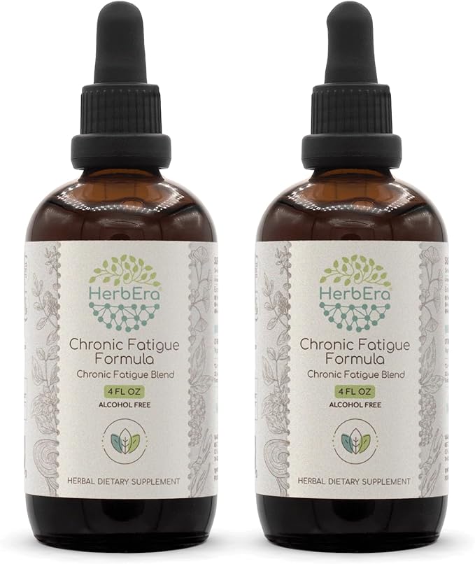 Chronic Fatigue Formula B120 (2 pcs.) Alcohol-FREE Extract Tincture: Siberian Ginseng Root,Ashwagandha Root, Licorice Root, Ginkgo Biloba Leaf, Reishi Mushroom. Chronic Fatigue Blend 2x4 Fl Oz