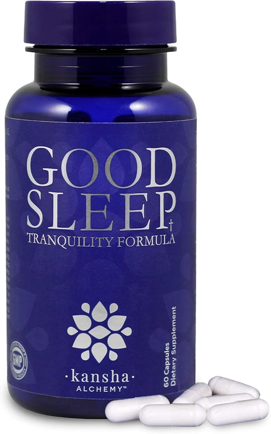 Natural Sleep Aid with Magnesium, Mucuna Puriens, L Theanine Melatonin and GABA, Non Habit Forming Sleep Aid with an Advanced Blend of Chinese Root Powders for Fulfilling Sleep, (60)