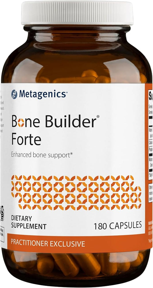 Metagenics Bone Builder Forte - MCHC Supplement - High-Absorption - 2000 IU Vitamin D - with Calcium & Phosphorus - Non-GMO & Gluten-Free - 180 Capsules