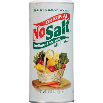 Original NoSalt 11OZ - Premium Sodium-Free Salt Substitute, Ideal for Low Sodium Diets, Real Salt Taste (Pack of 1) + CreateAndBundle Sticker