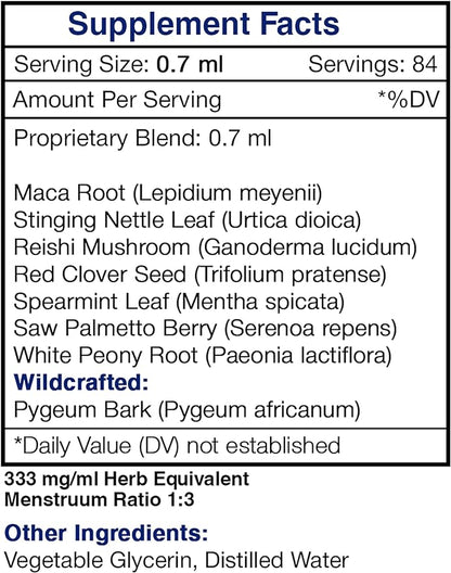 Prosta Vigor Alcohol-Free, Glycerite Pygeum, Maca, Stinging Nettle, Reishi Mushroom, Red Clover, Spearmint, Saw Palmetto, White Peony. Tincture Herbal Extract Healthy Prostate Formula 2 OZ