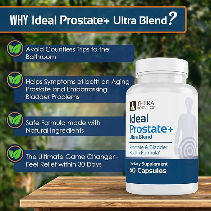 Advanced Men's Prostate Support by Ideal Prostate Plus Ultra with Reishi Mushroom, Saw Palmetto, Lycopene and More for Natural Prostate Relief