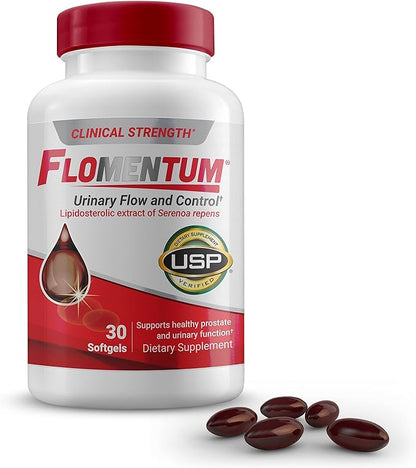 Flomentum® Saw Palmetto Oil Extract Prostate Supplement for Men - Healthy Urinary Flow & Urinary Function - Clinical Strength Saw Palmetto for Men - 320mg USP-Verified - Once Daily (30 Count)