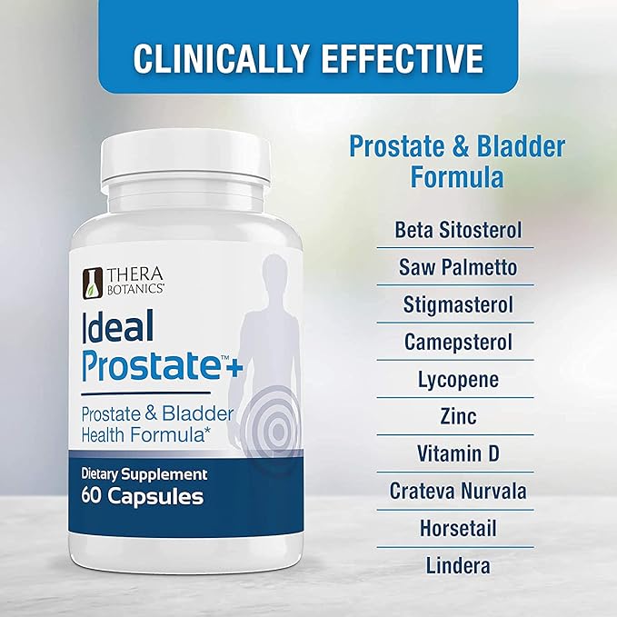 Advanced Men's Prostate Support by Ideal Prostate Plus with Saw Palmetto, Lycopene and More for Natural Prostate Relief - 2 Bottles