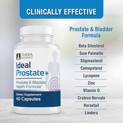 Advanced Men's Prostate Support by Ideal Prostate Plus with Saw Palmetto, Lycopene and More for Natural Prostate Relief - 2 Bottles