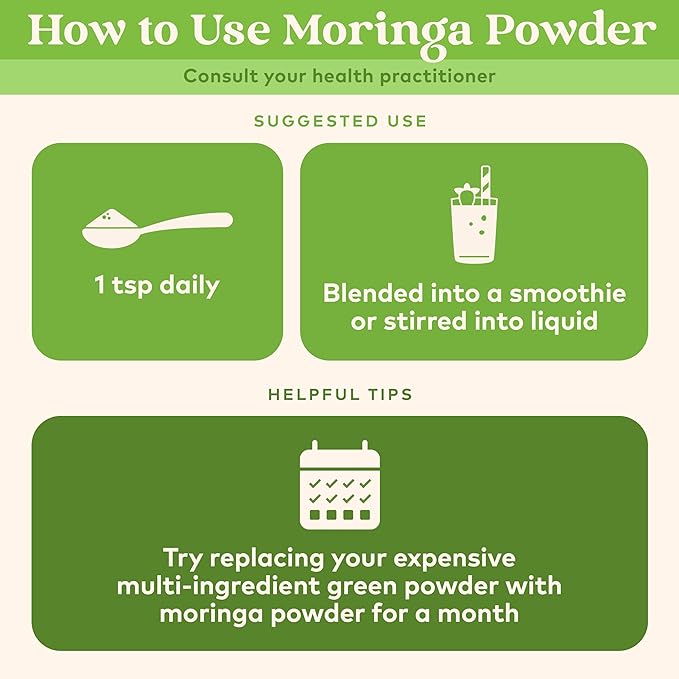 ORGANIC INDIA Moringa Supplement Powder, 8 Oz