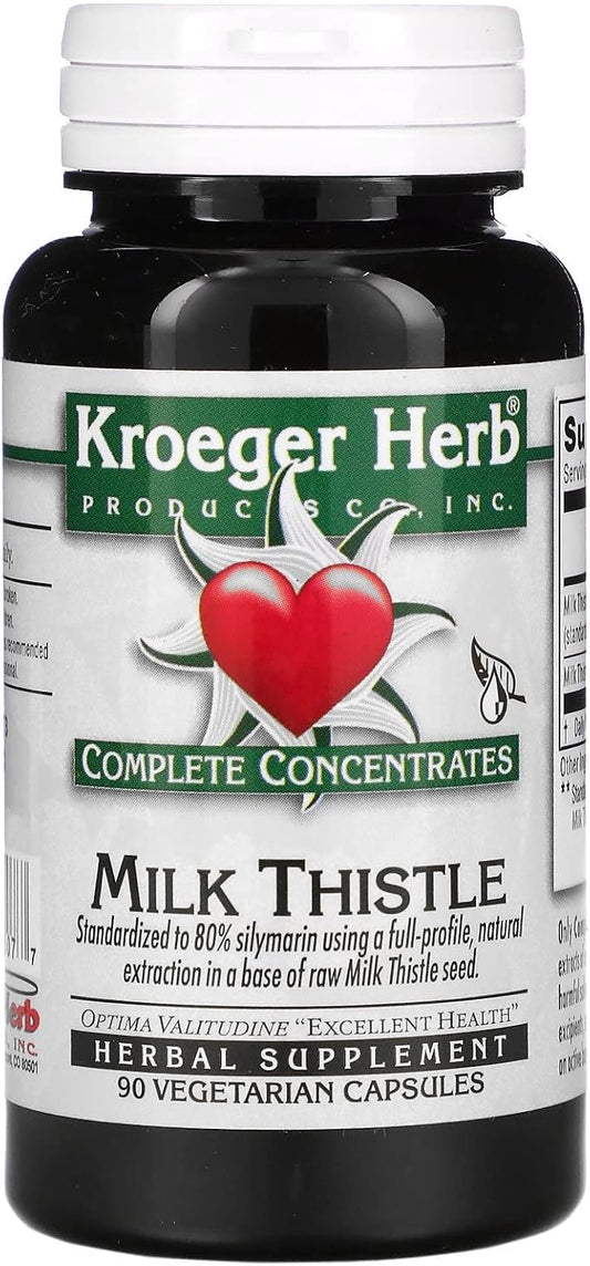 Complete Concentrates, Milk Thistle, 90 Vegetarian Capsule, Kroeger Herb Co