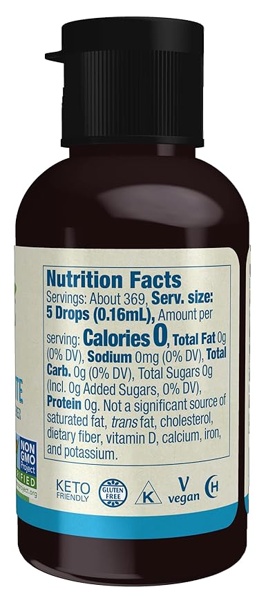 NOW Foods, Better Stevia Liquid, Glycerite, Zero-Calorie Liquid Sweetener, Low Glycemic Impact, Certified Non-GMO, 2-Ounce (Pack of 2)