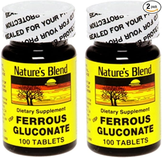 Ferrous Gluconate 100 Tabs (Pack of 2)