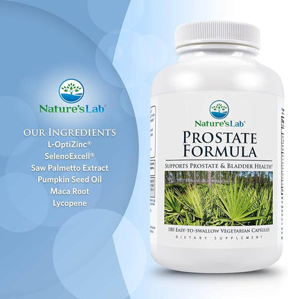 Nature's Lab Prostate Formula - Supports Prostate and Bladder Health - 180 Capsules