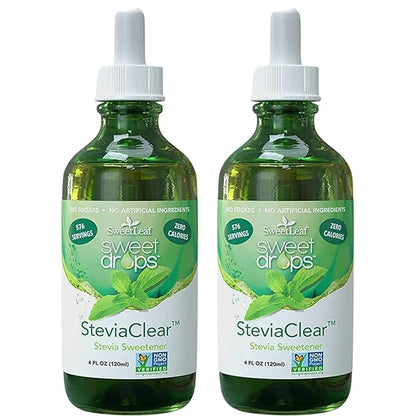 SweetLeaf Stevia Steviaclear Liquid Extract 4 oz Set of 2