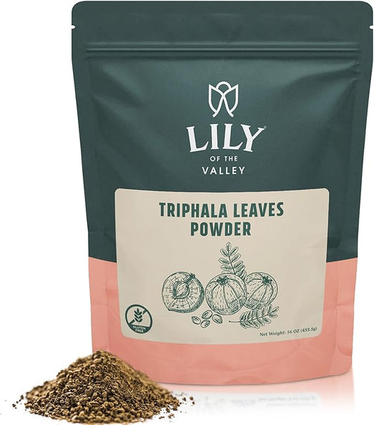 LILY OF THE VALLEY Triphala Powder - Mix of Amla, Haritaki & Bibhitaki - Sourced from India - Herbal Adaptogen Superfood - Vegan & Gluten-Free (8oz, 226g)- Package May Vary