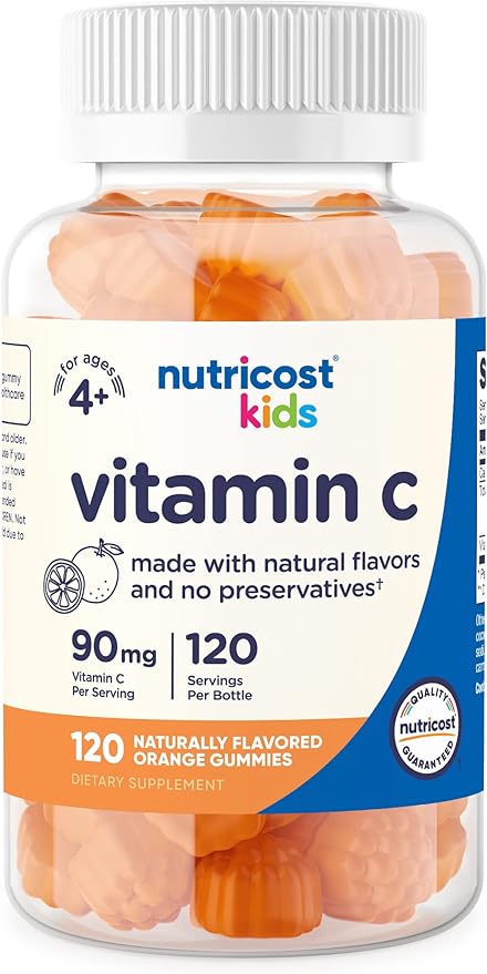 Nutricost Kids Vitamin C Gummies (90mg), 120 Gummies - Natural Flavors, Natural Colors, Gluten Free, No Corn Syrup