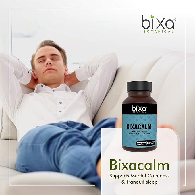 bixa BOTANICAL Bixacalm Capsules,60 Veg Capsules (450 mg) Ashwagandha Extract & Valerian Extract for Sleep