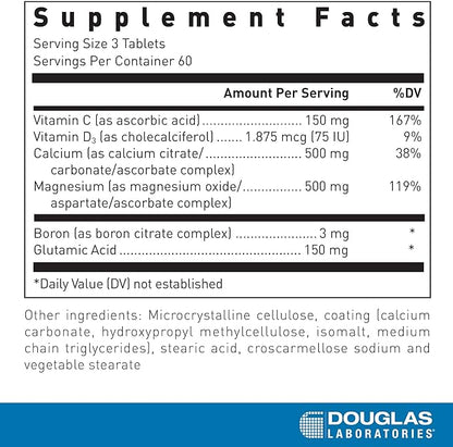 Douglas Laboratories Cal/Mag 1001 | 1:1 Dose Ratio Plus Other Nutrients to Support Healthy Bone Structure | 180 Tablets