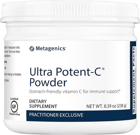 Metagenics Ultra Potent-C Powder - Immune Support Supplements* - Gentle On Stomach - with Bioflavonoids, L-Glutathione & L-Lysine - Non-GMO - Gluten-Free - 8.39 oz