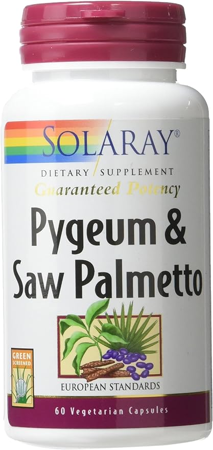 Solaray Pygeum and Saw Palmetto Supplement, 60 Count