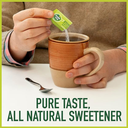 PURE VIA Stevia Sweetener Packets, Sugar Substitute, Natural Sweetener, Erythritol Free, Zero Calorie Natural Sweetener Packets, 80-Count (Pack of 12)