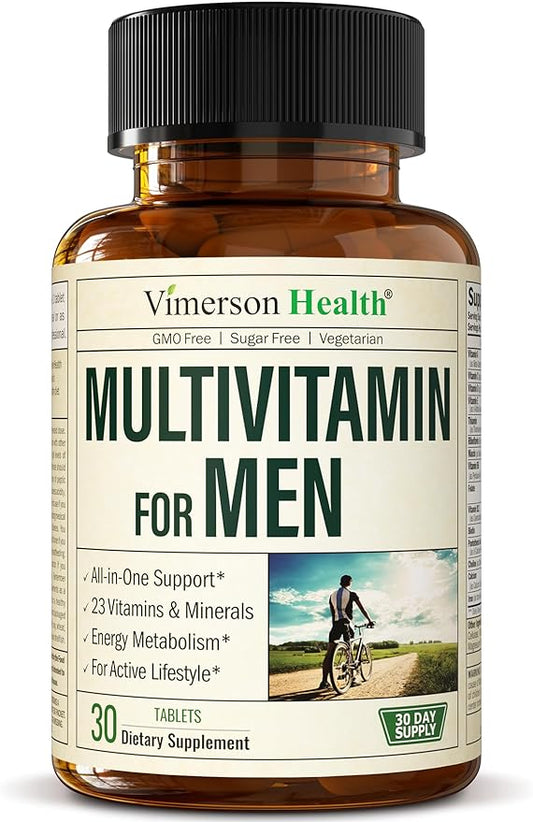 Multivitamin for Men - Mens Multivitamins & Multiminerals Supplement for Energy, Focus and Performance. Daily Mens Vitamins A, C, D, E & B12, Zinc, Calcium, Magnesium & Iron. Multi Vitamin Tablets