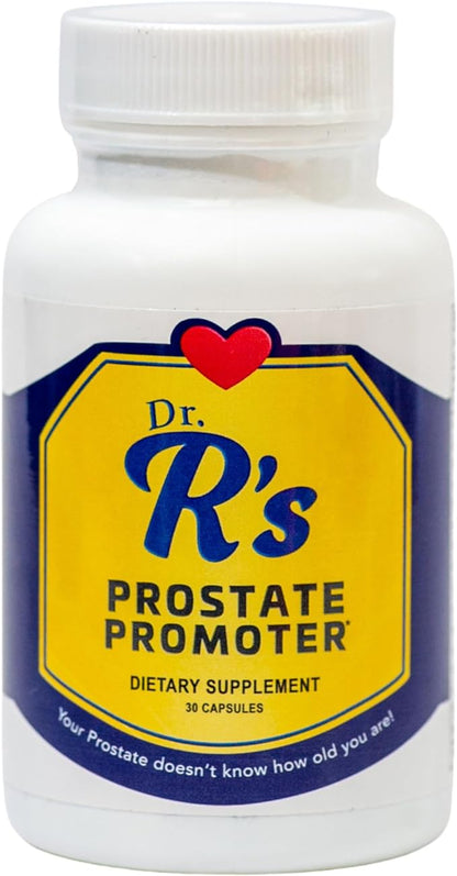 Dr. R's Prostate Promoter Saw Palmetto, Green Tea, Turmeric, Lycopene, I3C, Quercetin, Sulforaphane, Garlic, Rosemary, Resveratrol, Bromelain 5mg - Prostate Supplements for Men Made in USA, 30 Caps