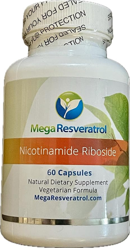 Mega Resveratrol Nicotinamide Riboside (NR). 99% Standardized Micronized Crystallized NR, 60 Veggie Caps, 250mg per Capsule. Purity Certified. NO Toxic “inactive” Ingredients. Keto, Vegan, Non-GMO.