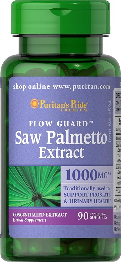 Puritan's Pride Saw Palmetto 250Mg, 90 Count - Packaging May Vary