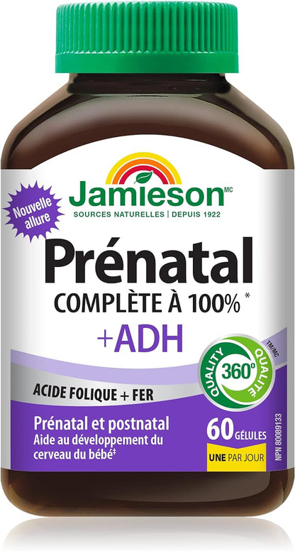 Jamieson PRENATAL Complete Multivitamin with DHA Supplement 60 Softgels