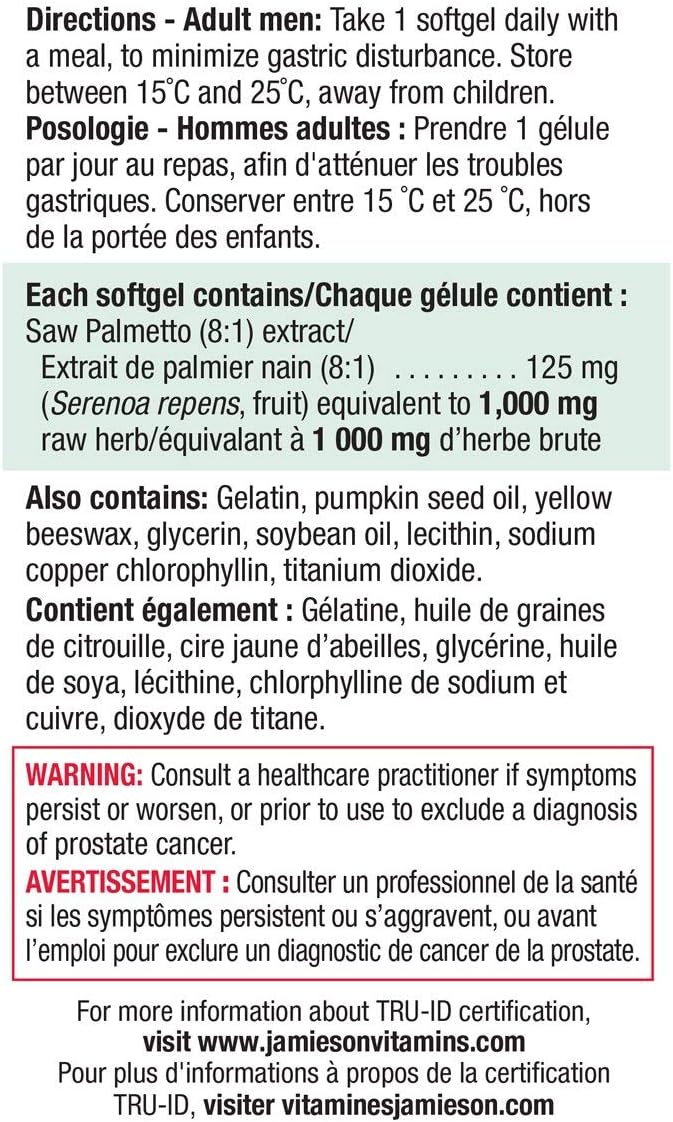 Jamieson Prostease Saw Palmetto 60 Caplets