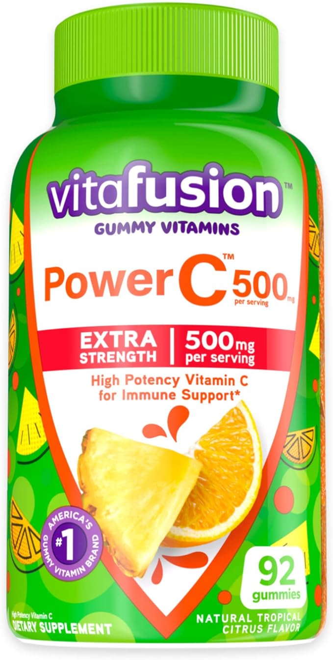 Vitafusion Vitamin D3 Gummy 120 Count and Power C Gummy Vitamins 92 Count Bundle