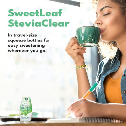 SweetLeaf SteviaClear Sweet Drops - Natural Stevia Liquid Sweetener, Squeezable Stevia Drops, No Bitter Aftertaste, Liquid Sugar Alternative, Zero Calorie, Keto, Non-GMO Stevia, 1.7 Fl Oz (Pack of 2)