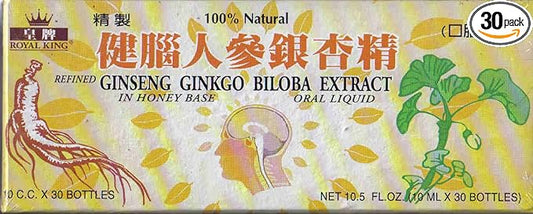 Royal King - Ginseng Ginkgo Biloba Extract Oral Liquid, 10 ml x 30 bottles