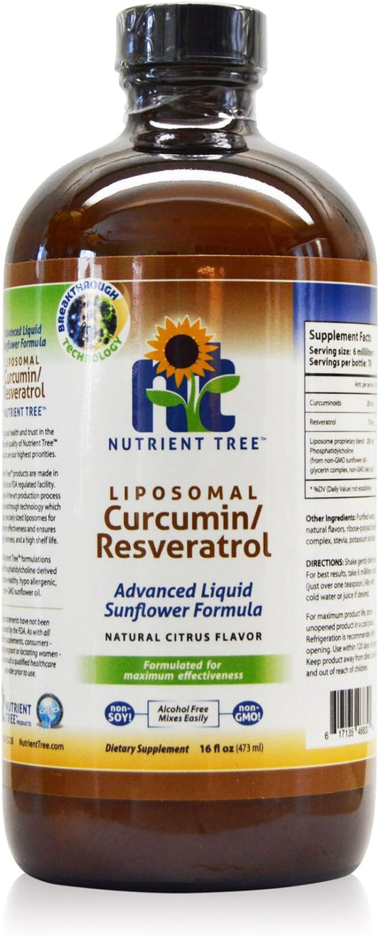 Liposomal Curcumin(Turmeric)/Resveratrol, 78 Doses, Alcohol Free, Non-Soy, Non-GMO, Made in USA