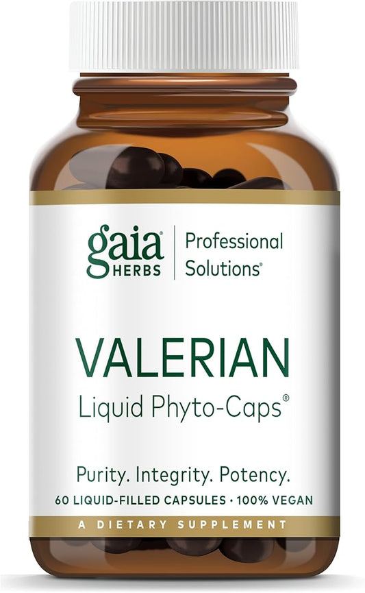 Gaia Herbs Pro Valerian - Support for Natural Sleep & Stress Relief - Valerian Root Capsules - 60 Vegan Liquid Phyto-Capsules (30 Servings)