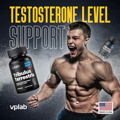 VPLab Ultra Men's Tribulus Terrestris - Daily Multivitamin Supplement for Men with Tribulus Terrestris Extract and Zinc - Supports Levels & Immune System, 90 Capsules